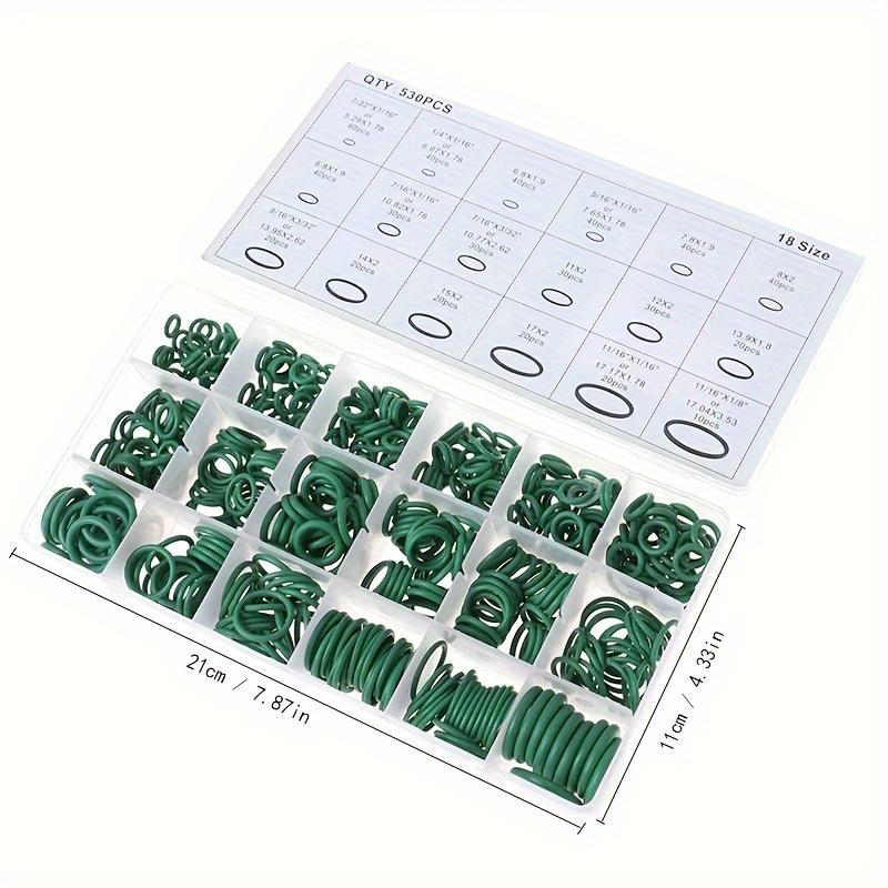 530 Stück sortierte O-Ringe aus Gummi für Automobilanwendungen – Größen von 6,8 mm x 1,9 mm bis 17 mm x 2 mm