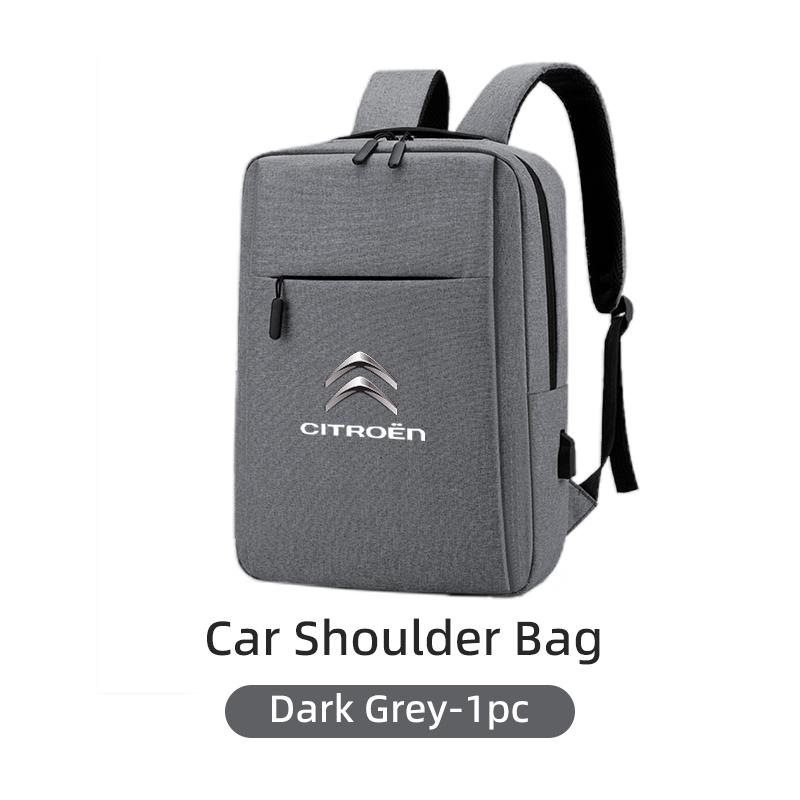 Bolsa para Laptop em Tecido Oxford para Carro Mochila Escolar Recarregável por USB Estojo para Tablet Para Citroen C4 C3 C5 C1 C2 Berlingo Celysee Cactus