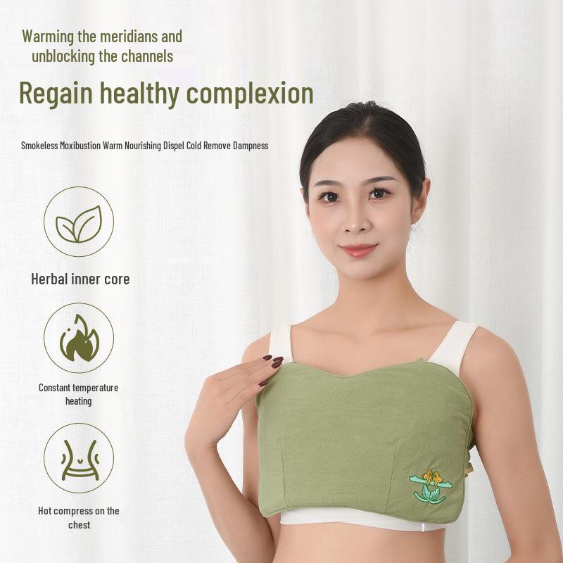 Electric Moxa Herbal Heat Compress with Smart Temperature Control for Chest and Breast Protection
