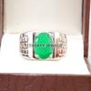 Emerald Oval Cut Gemstone With 925 Sterling Silver Ring For Men's #B45 JL375671324364