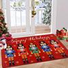 1pc of Merry Christmas Doormat, a Nutcracker-Themed Holiday Rug with Non-Slip Backing Suitable for Living Room, Entrance, Bedroom, Bathroom, Kitchen F