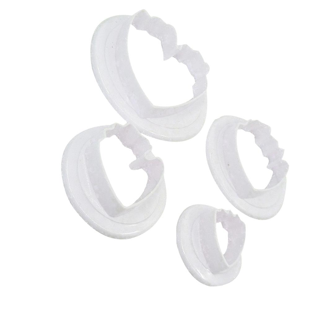 4 stk Blomsterblader Mønster Skjæremaler Kakeformer Sett Slitesterke Kakeskjærere Dekorasjonstilbehør Husholdningsbruk