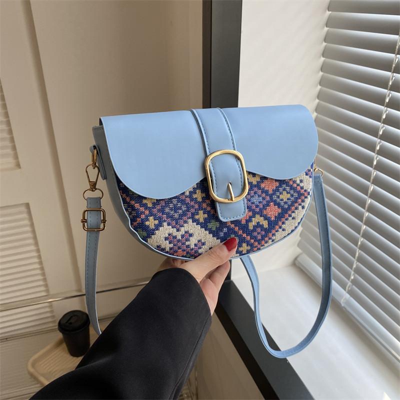 Trendy Black And Pink Saddle Bag For Women With Casual Street Style Charm