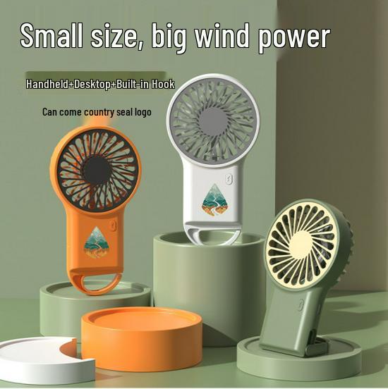 

2025 Hookable Multifunctional Mini Fan for Office & Outdoor Use - Customizable Gift 15.8x8.5x3.2 cm оранжевый
