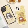 Kawaii Molang Cartoon Anime Cat Phone Case for Iphone 14 13 11 12 Pro MAX 13 12 MiNi 7 8 Plus X XS XR Lambskin Protective Covers