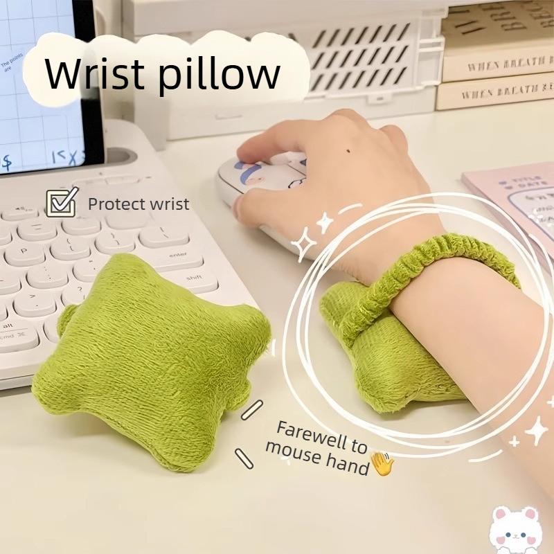 Soft Wrist Cushion Mouse Pad with Elastic Band for Keyboard Typing Anti Fatigue Office Wrist Support Pillow Hand Rest