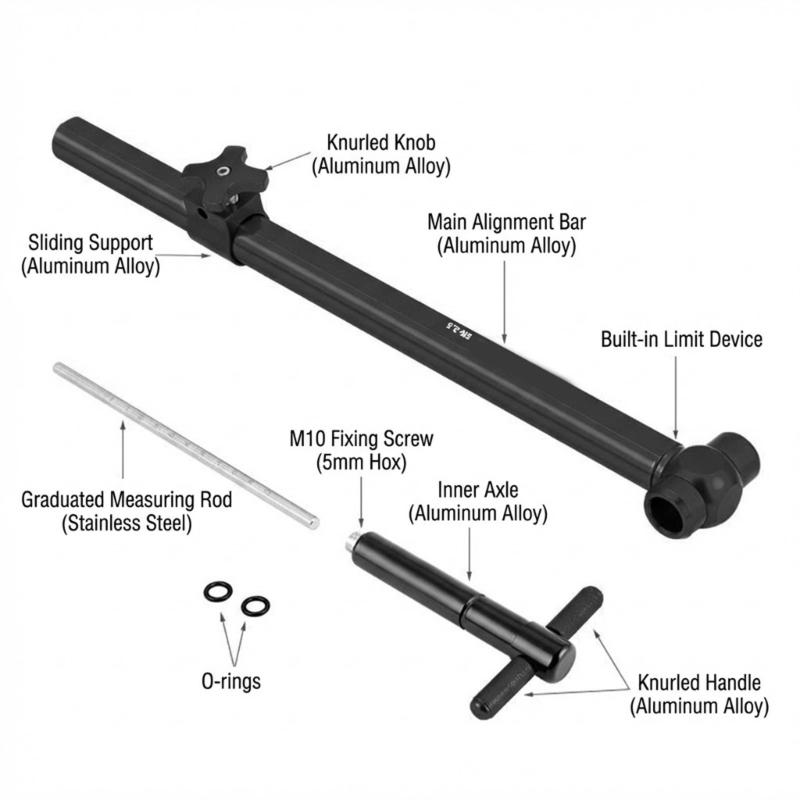 Aluminum Bicycles Derailleurs Hanger Alignment Tool With 360 Degree Rotations For Precise Rear Wheel Adjustment