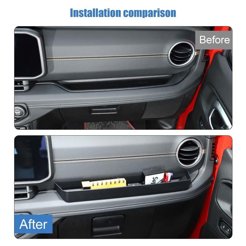 Co-pilot Armrest Organizer Storage Box Container For Jeep Wrangler JL For JT Gladiator 2024 Up Stowing Tidying Accessories
