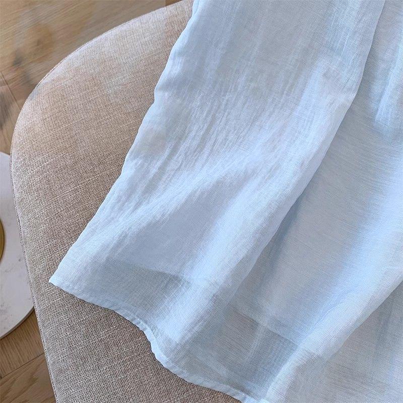 French Ruffle Flutter Sleeve Slimming Shirt for Women - 2026 Summer Sweet Doll Top
