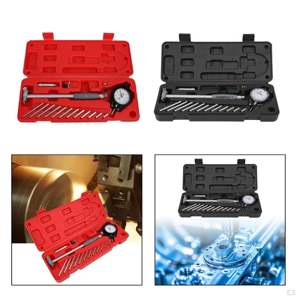 Dial Bore Gauge Set Base Cylinder Measuring Micrometer Kit Flexible 50-160mm