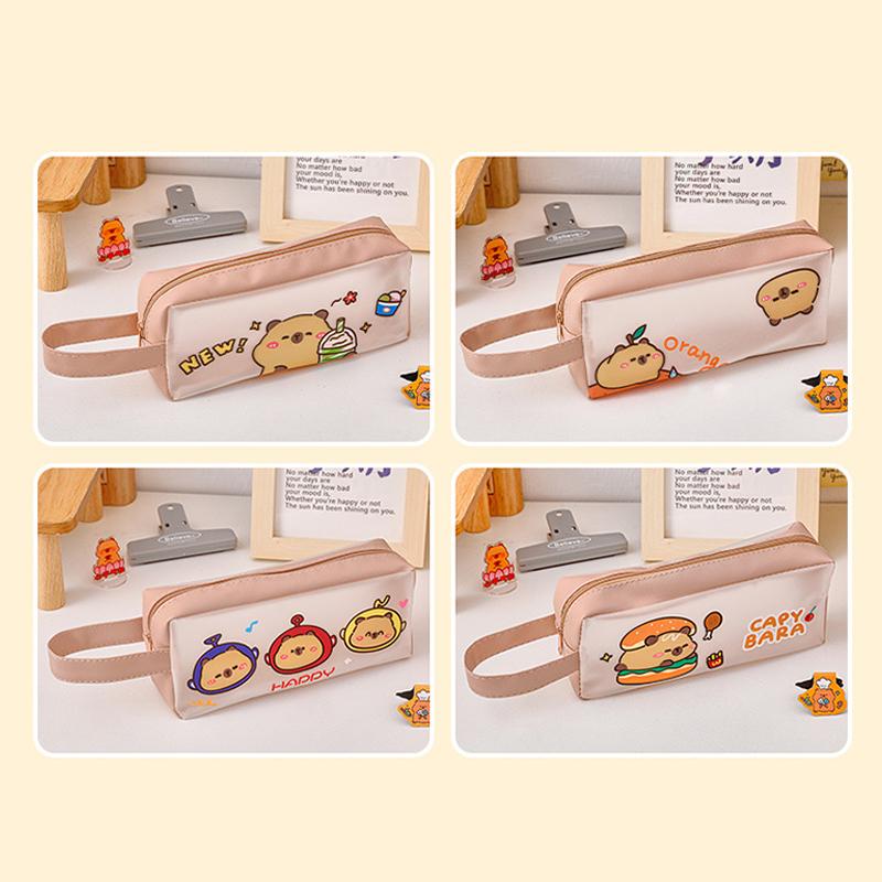 Capibara Transparentes Federmäppchen Capibaras Plüsch Federmäppchen Mädchen Schulsachen Federmäppchen Niedliche Schreibwaren Stiftetasche