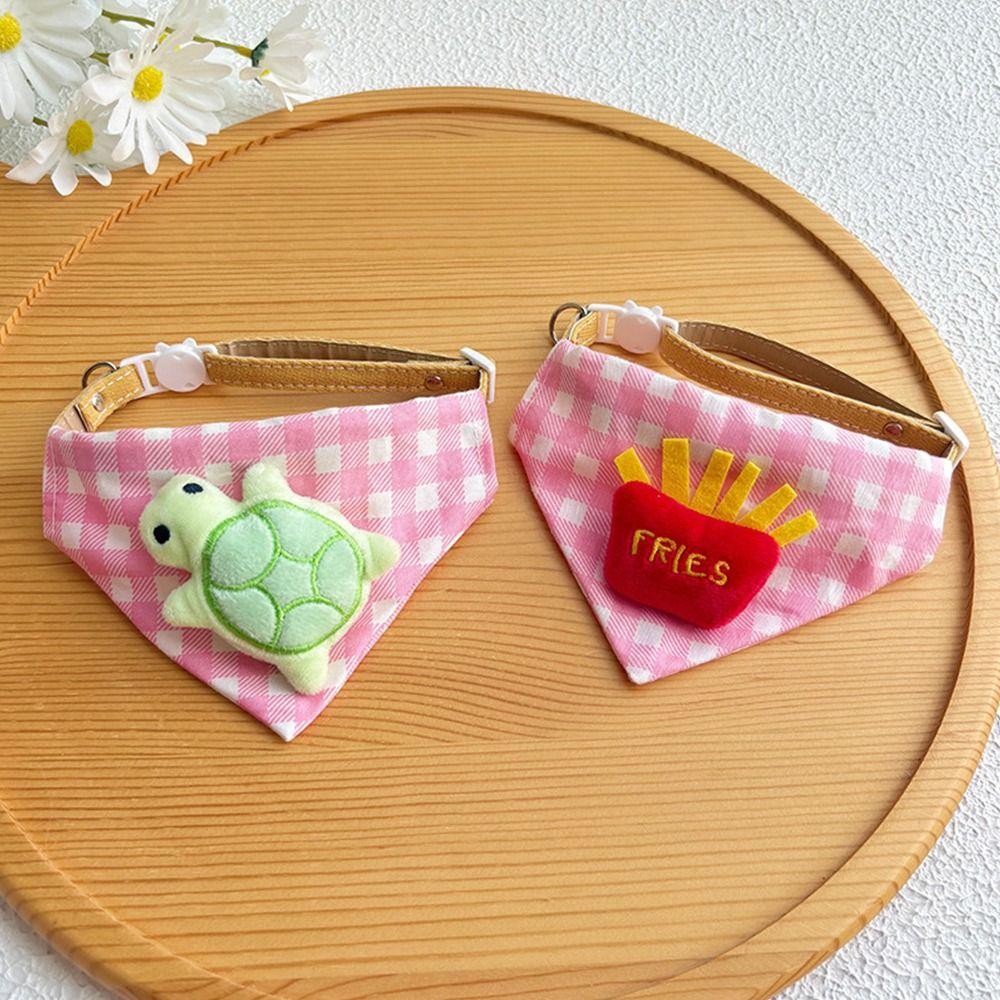 Cute Pet Triangle Bib Adjustable Cat Cartoon Bib Fashion Pet Water Scarf Cat