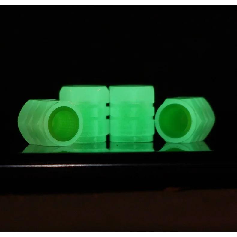 Car Motorcycle Mini Colorful Luminous Tire Valve Caps Glowing Valve Cover Car Tire Wheel Hub Styling Decoration Auto Accessories
