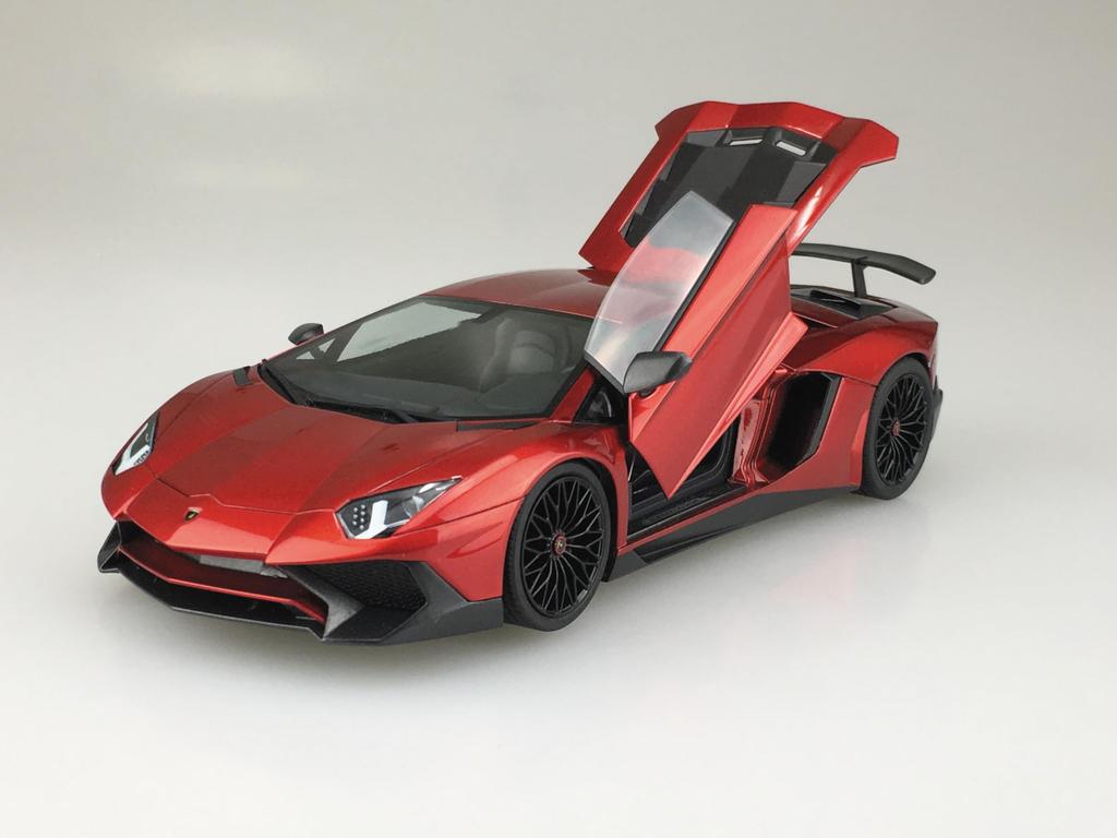 Aoshima Bunka Kyozai The Supercar 11 Lamborghini Aventador SV Maquette en plastique (AOSHIMA) Non. 1/24 '15 Pré-coloré