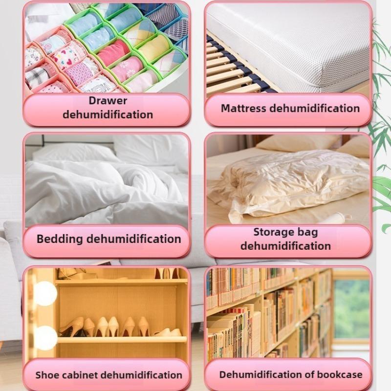 3/6PCS Anti-mildew and Dehumidification Bag Hangable Wardrobe Anti-mildew Moisture Absorption Box Drawer Household Desiccant