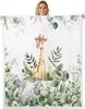 Cute Meerkat Blanket Soft Fleece Throw Animal Lover Gift Kids Room Decor Floral Design Home Decoration