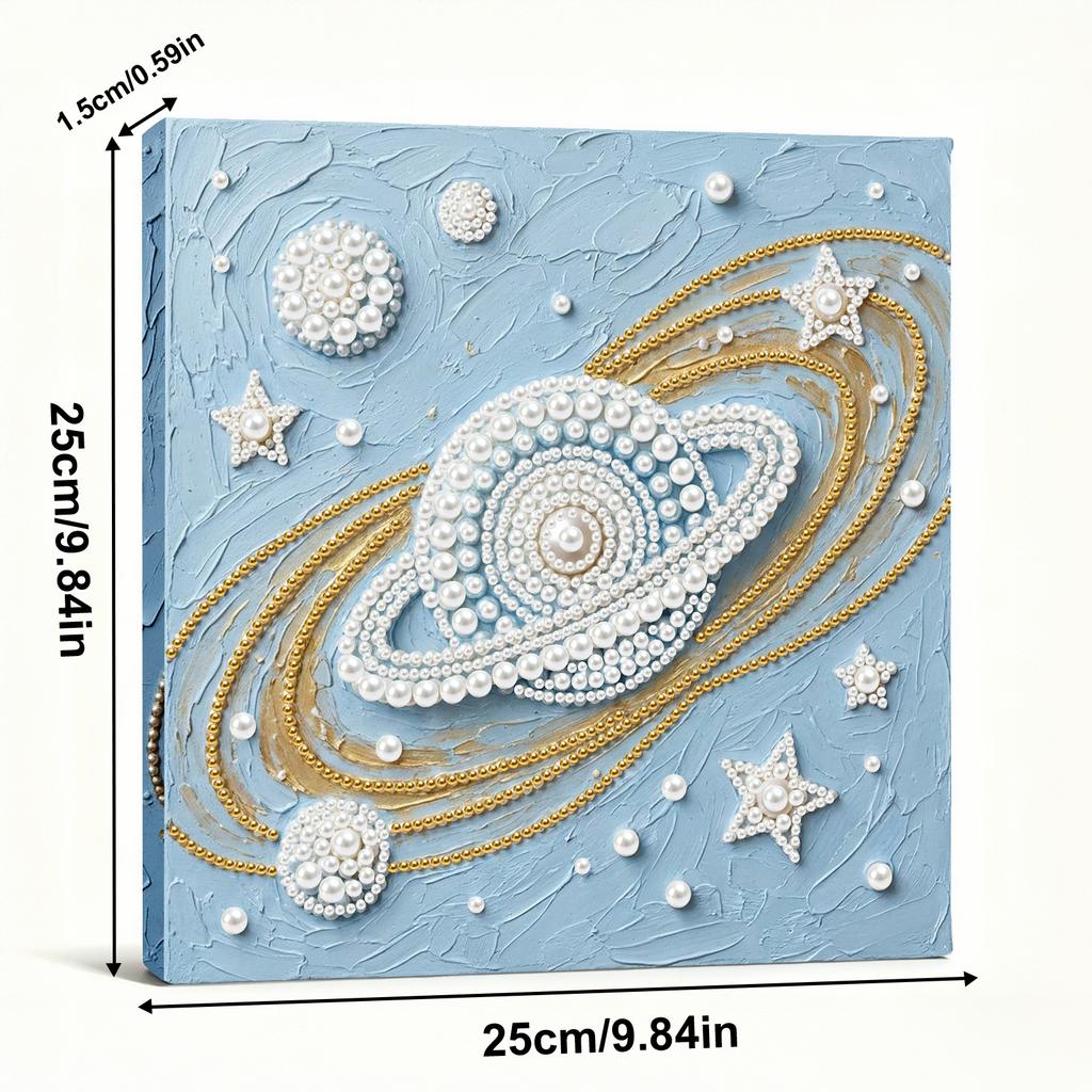 DIY Pearl Diamond Dots Paintings Picture Arts Craft With Frame Art Diamond Painting for Adults/Beginners Gift Home Decor 25x25cm