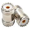 AEE4-4 Pcs UHF SO239 Female To UHF Female Straight Connector UHF Female Adapter For UHF PL259 Male