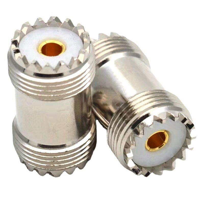 AEE4-4 Pcs UHF SO239 Female To UHF Female Straight Connector UHF Female Adapter For UHF PL259 Male