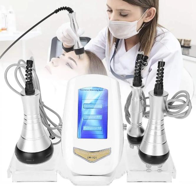 

40K кавитационный ультразвуковой аппарат для похудения, многополярный вакуумный аппарат для омоложения лица и похудения, домашний салон