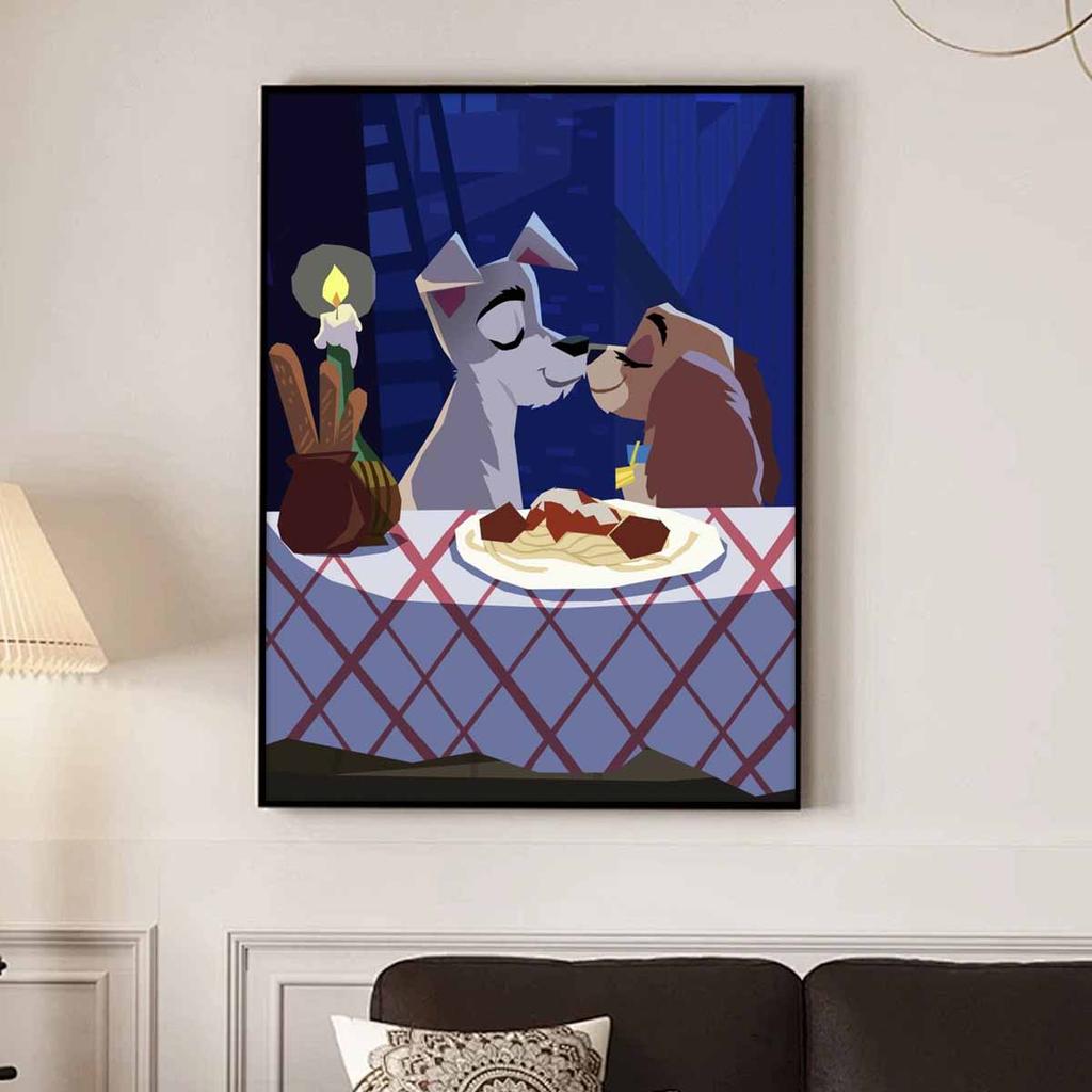 DIY Diamond Painting The Kissing Puppy Cross Stitch Kit Mosaic Art Diamond Painting Full Circle Diamond Home Decoration