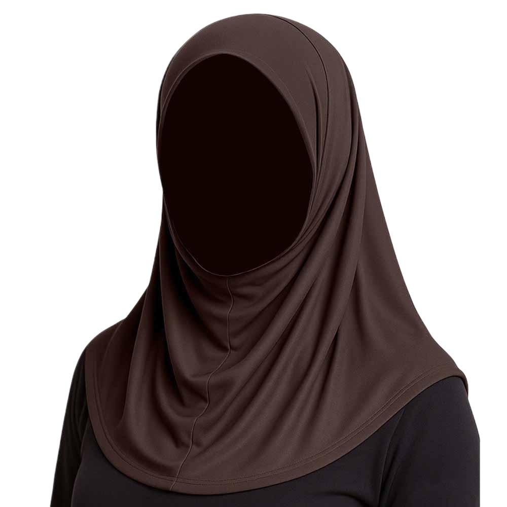 Однотонная повязка-шляпа Элегантный головной платок-колпак Индийская шляпа Исламский головной платок Аксессуары для волос кофейный