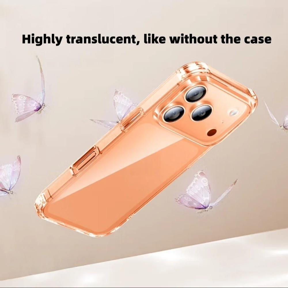 Luxury Transparent Phone Case For iPhone 17 16 Pro Max Soft TPU Cases For iPhone 17 16 15 14 13 Pro Max Air Soft TPU Clear Cover