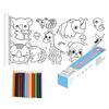 DIY Coloring Painting Paper Pastable with Pencil Picture Scroll Long Roll Safe Decompression Painted Toys for Kids Birthday Gift