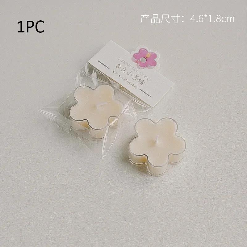 Flower Candle 4h Tea Light Scented Candle Aromatherapy Soy Wax Candles Wedding Birthday Candle Party Home Decoration