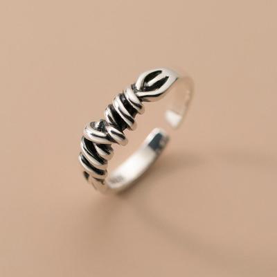 1 Stück Vintage Unregelmäßiger Knoten Wickelring für Damen Paare Mit Einzigartigem Design Sinn Party Schmuck Geschenk Accessoires