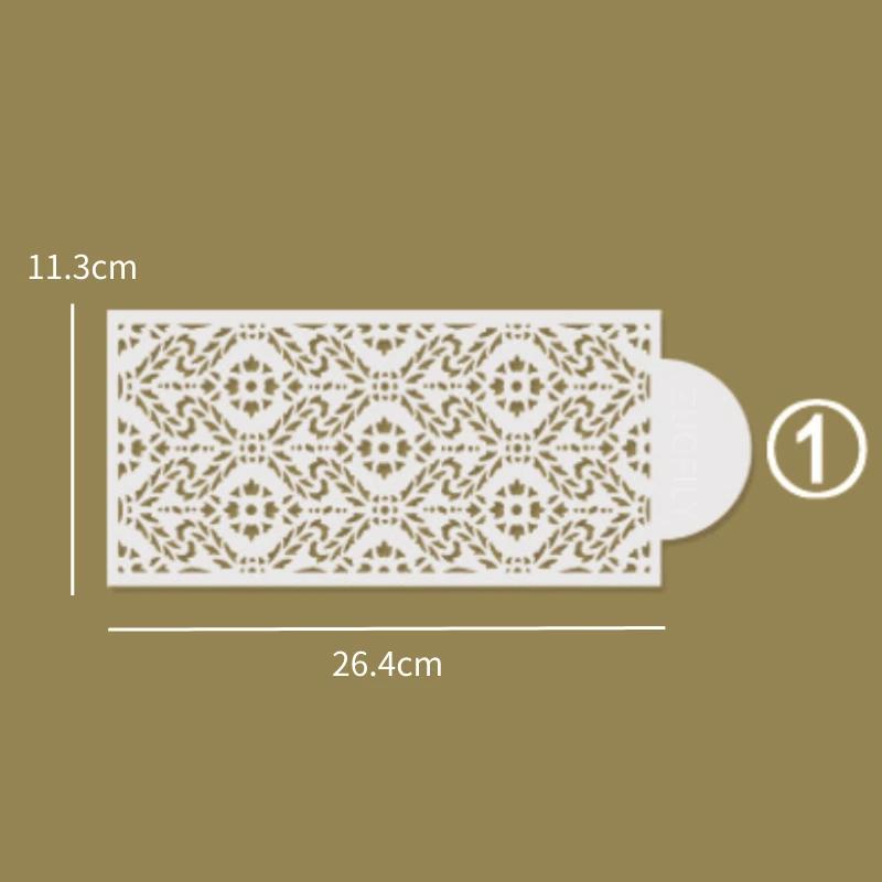 Nowe szablony falistej koronki z masy cukrowej do ciasta, szablony do wytłaczania ciasta, szablony do pieczenia ciasteczek, do malowania natryskowego, puste szablony do dekoracji tortu weselnego