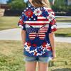 Kids Independence Day Print Round Neck Short Sleeve Casual T-shirt