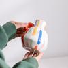 Colorful Cartoon Ceramic Vase Cute Teapot Handmade Porcelain Bottle Flower Vase Flowerpot Home Decoration Accessories