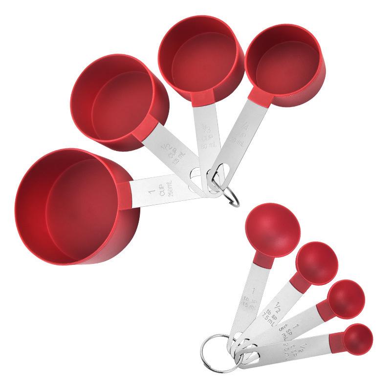 8-Piece Stainless Steel Measuring Cup & Spoon Set with Scale