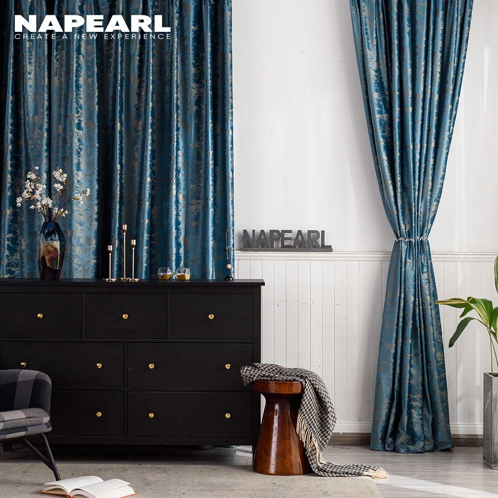 1PC NAPEARL 80% țesătură luxoasă din catifea opaca cu draperii proces de ștanțare la cald pentru dormitor sufragerie decor acasă