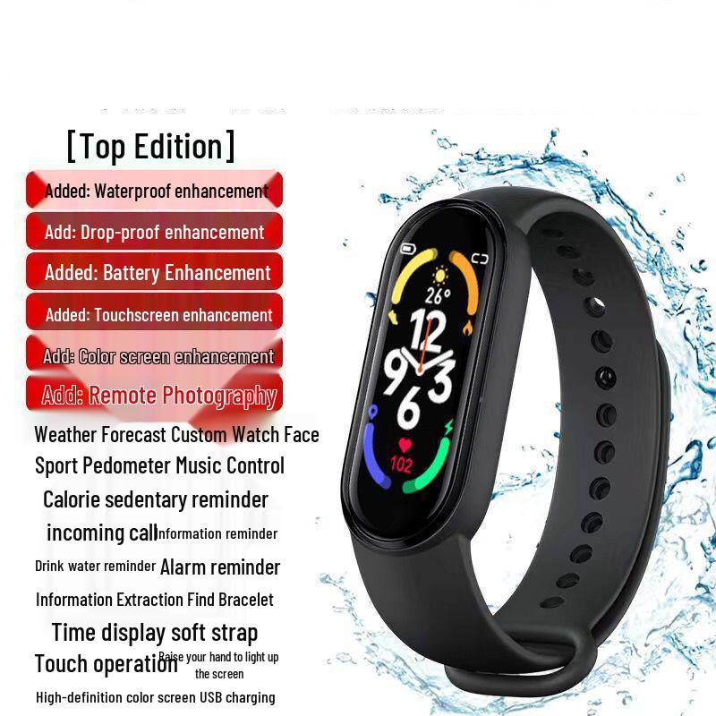 Unisex Smart Sports Bracelet with Pedometer, Health & Sleep Monitor, Vibration Alarm & Multifunction Watch