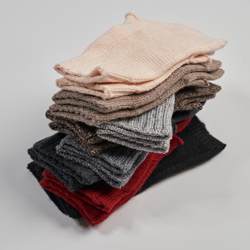 Women's Winter Wool Knitted Fingerless Gloves Cashmere Short Half Finger Wrist Warmers Stretchy Hand Protection Mitten for Girls