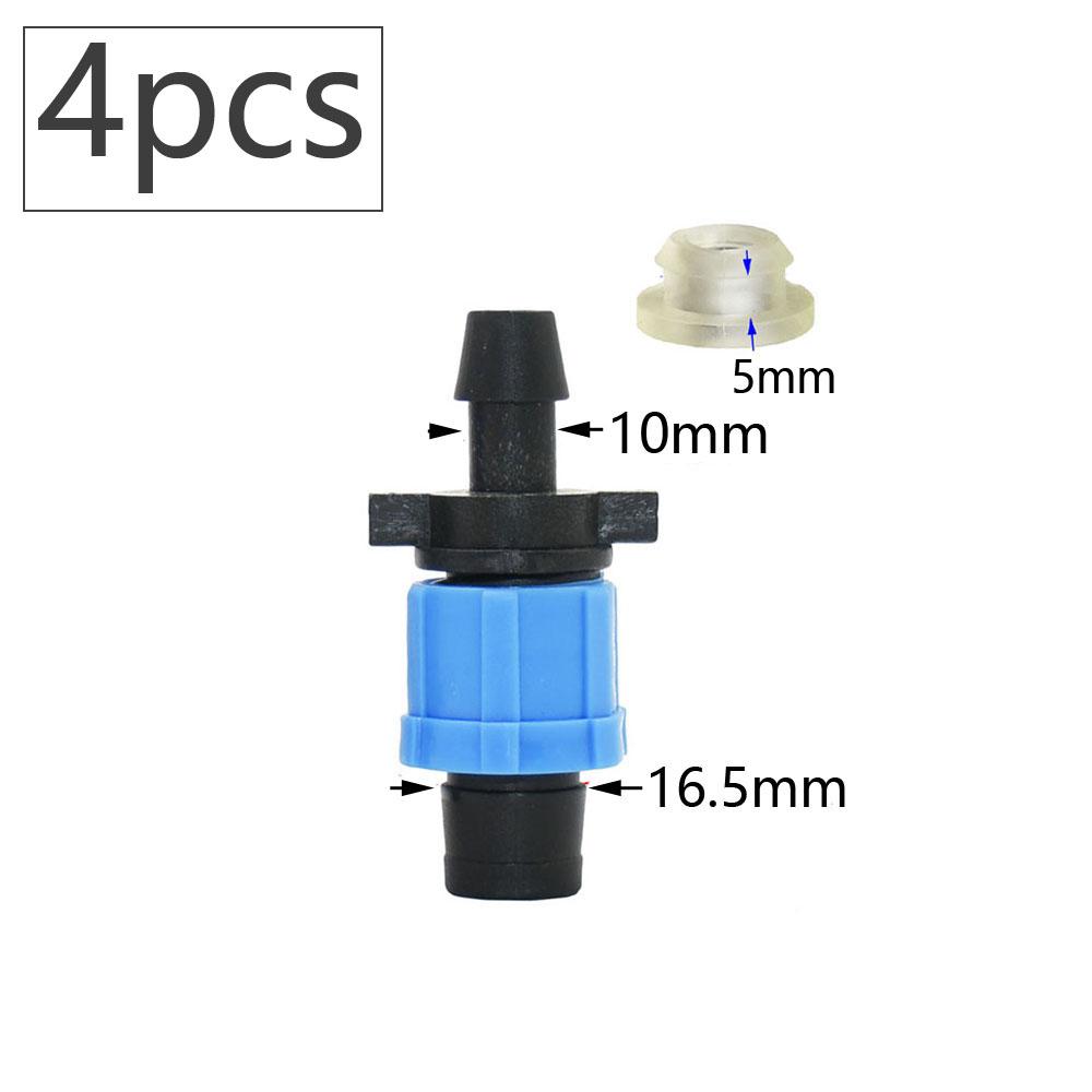 16mm 5/8'' Nastro per Irrigazione a Goccia Valvola di Intercettazione Gomito Raccordo a T Tappo Terminale Connettore a Blocco Filettato Tubo per Irrigazione da Giardino Giunti per Tubo Flessibile