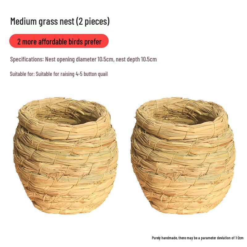 Cockatiel Egg-Laying Nest: Handwoven Tiger Grass Insulated Bird Nest for Warmth and Comfort