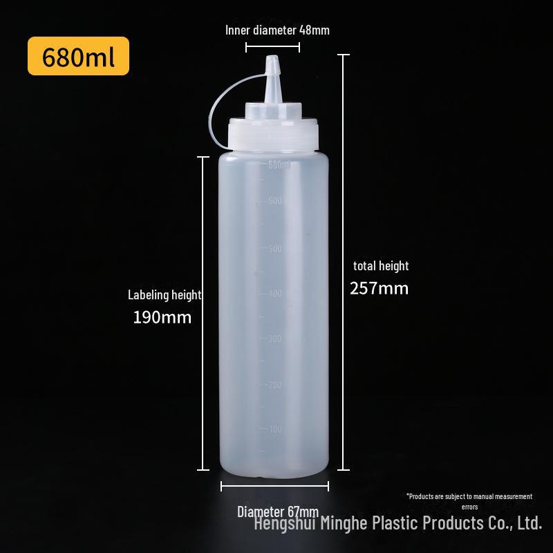 

Бутылка для соуса PE Squeeze объемом 240 мл со шкалой для кетчупа и салата