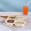 Biodegradable Corn Starch 4-Compartment Disposable Lunch Boxes with Lids