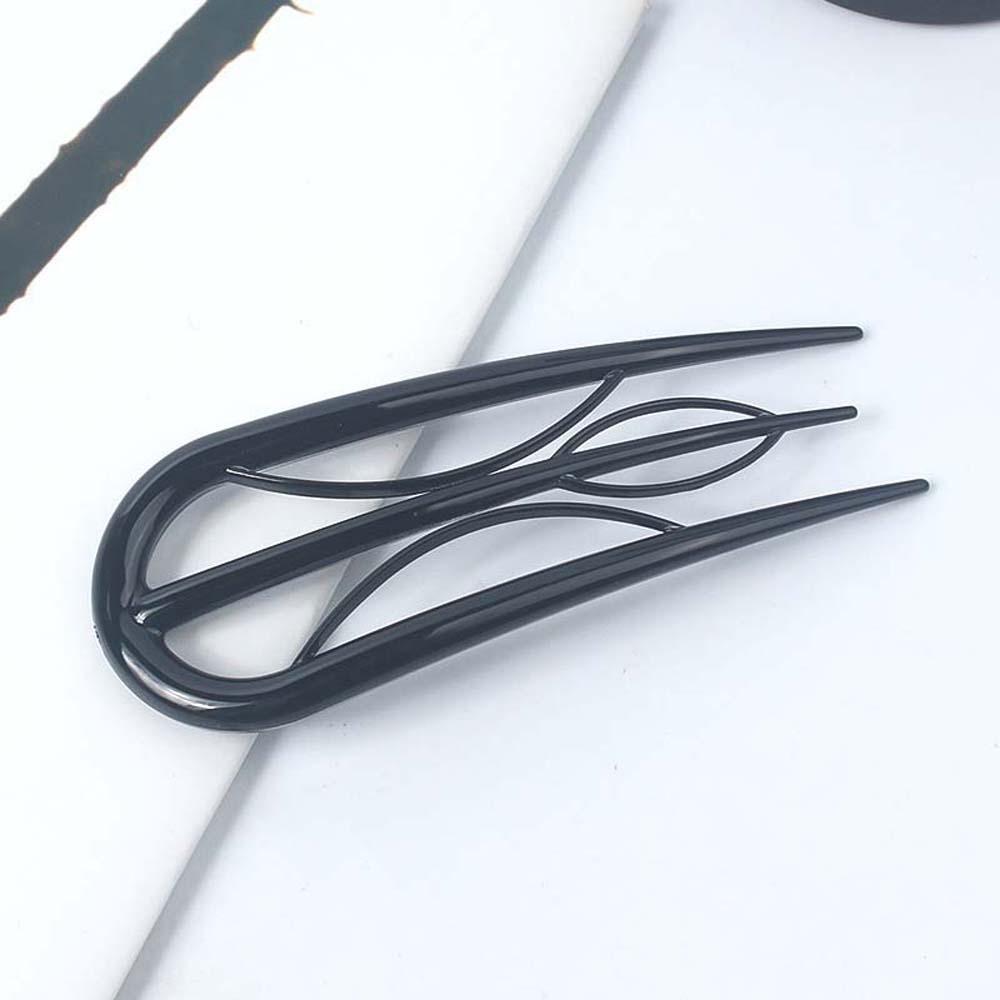 Waterproof Leaf U-shaped Hair Stick Geometric Headwear Elegant Resin Hair Fork  Festival