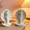 3D-gedruckte Meerjungfrauenfigur Leichter Luxus Schreibtischdekoration Meerjungfrau in Muschel Statue Zuhause