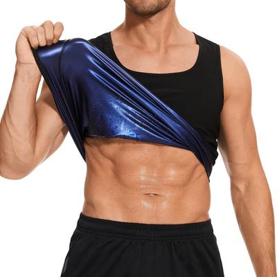 Mens Waist Trainer Sweat Vest for Weight Loss Body Shaper Workout Tank Tops Shapewear Fat Burning Sauna Suit Slimming Polymer Sauna Vest Undershirt