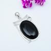Black Onyx, White Topaz Pendant Gemstone Jewelry, 925 Solid Sterling Silver Pendant, Gift For Women Handmade Pendant