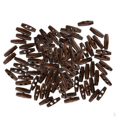 100 Sewing Horn Toggle Buttons for 30 X 10mm
