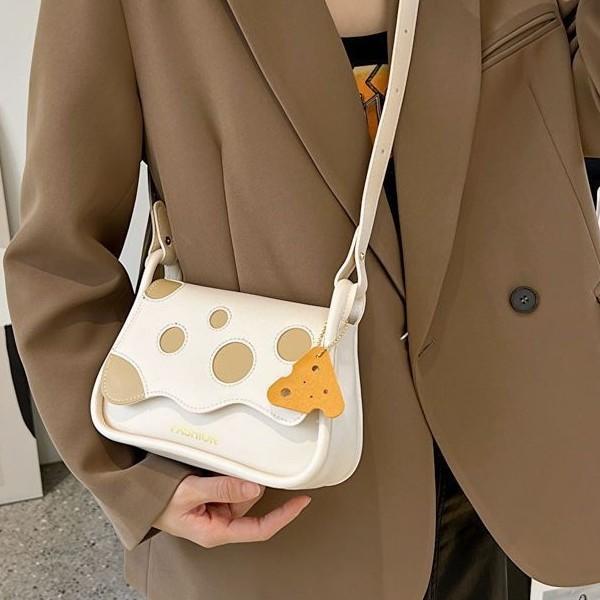 Underarm niche cheese bag women's autumn new fashion shoulder underarm bag crossbody small square bag