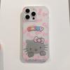 Applicable iPhone15promax cartoon cute cat mobile phone case Apple 14 transparent matte IMD13 protective case