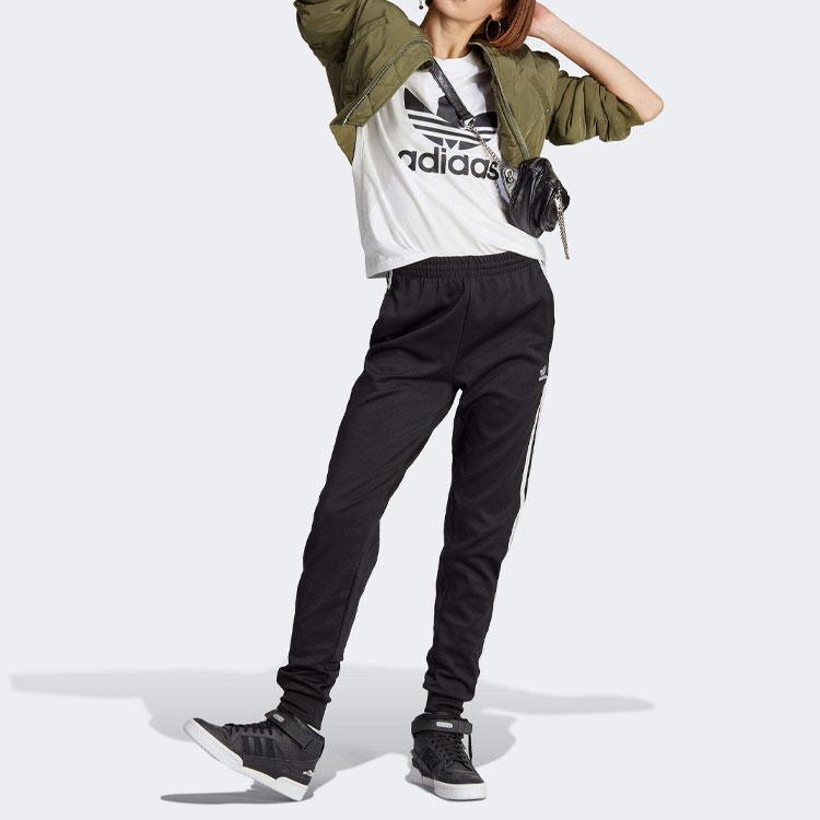 Adidas Originals Adicolor Classics Trefoil Logo Print Short Sleeve T-Shirt Women Tops White IK4036