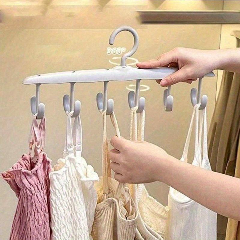 1pc 12 Hook Rotatable Hook Hanger, Underwear Sling Saves Space, Wave Drying Hanger, Multi-Functional Hanger